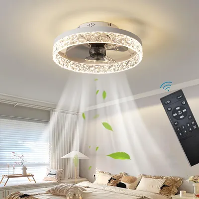 Image de Ventilateur de plafond dimmable avec éclairage et télécommande