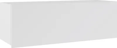 Produktbild von Stauraumschrank mit Klappe in weiß Hochglanz CAIRNS-132, B/H/T ca. 105/35/32 cm