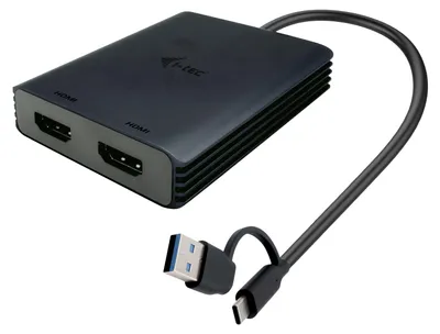 Produktbild von i-tec USB-A/USB-C Dual 4K/60 Hz HDMI Video Adapter