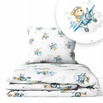 Immagine prodotto di Set Biancheria da Letto per Lettino 90 × 120 cm + Federa 40 × 60 cm – 100% Cotone per Neonato e Bambino