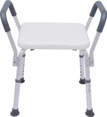 Produktbild von Duschstuhl Duschhocker  Höhenverstellbar 150kg mit Rückenlehne Duschhilfe    Badestuhl  Badhocker