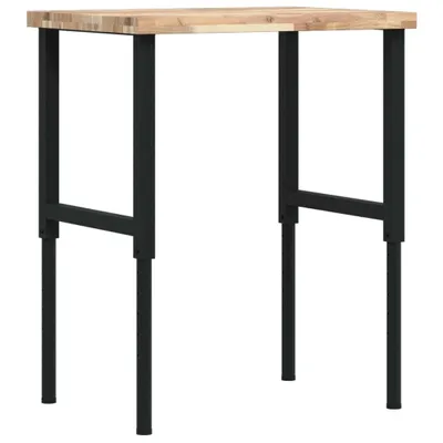 Produktbild von Werkbank 80x60x(73-99,5) cm Massivholz Akazie Rechteckig