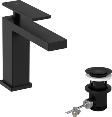 Immagine prodotto di hansgrohe Tecturis E Mitigeur monocommandé pour lavabo 110, saillie 144mm, avec garniture découlement, EcoSmart+, 73010670, 73010670