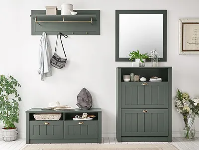 Immagine prodotto di Ascot guardaroba corridoio appendiabiti 4 pezzi 213cm verde casa di campagna