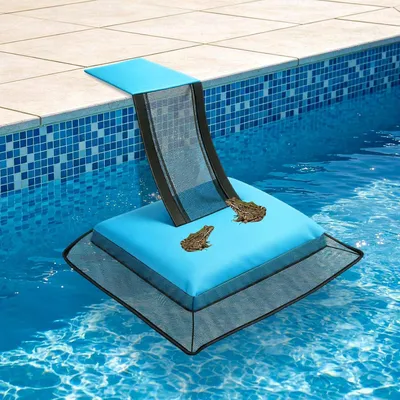 Produktbild von Tierrettungsrampe für den Pool, 35x40 cm, aufblasbarer Frosch als Fluchtweg für Tiere