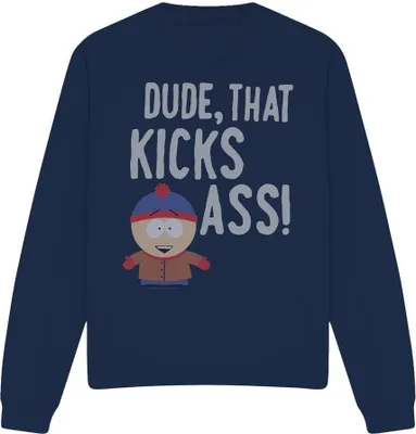 Obrázok produktu pre South Park - Mikina "Stan Kicks Ass" pre mužov/dámy Uni TV13296 (L) (námornícka modrá)