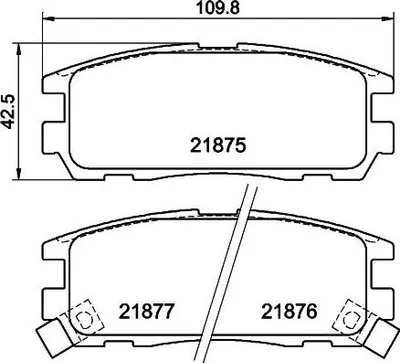 Produktbild von HELLA Bremsbeläge Satz Hinten Bremsklötze für OPEL Frontera B SUV (U99) 8DB 355 016-621