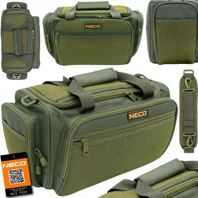 Zdjęcie produktu dla NECO torba wędkarska 27L – uniwersalna torba podróżna/sportowa z kieszeniami i pasem – 44x25x25 cm