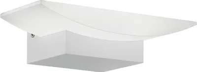 Produktbild von EGLO LED Wandlampe Metrass, 1 flammige Wandleuchte modern, Wandbeleuchtung für Innen, Wohnzimmerlampe in Weiß, Satiniert, LED Flurlampe warmweiß