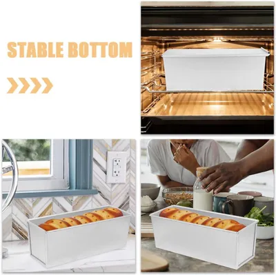 Produktbild von Brotbackform aus Aluminiumlegierung mit Deckel und Antihaftbeschichtung zum Backen und Aufbewahren von Toastbrot im Haushalt