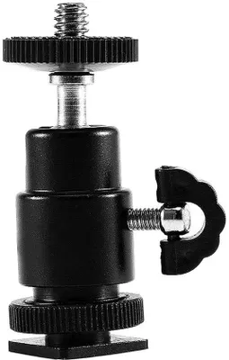 Image de Tête de trépied en aluminium pour rotule à 360 degrés, avec mini-trépied et support en aluminium, capacité de charge maximale de 2,5 kg