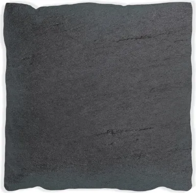 Produktbild von Wallario Premium Kissen, weiche Oberfläche, mit Motiv Schwarze Schiefertafel Optik - Steintafel, Größe: 60 x 60 cm, mit weißer Rückseite