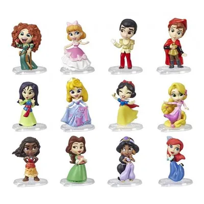 Image de Figurines à collectionner « Princesse » - Bandes dessinées pour filles - 5 cm - Lot de 4