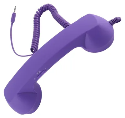 Image de Écouteur pour téléphone portable, USB-C, protection contre les radiations, écouteur vintage pour téléphone portable avec prise 3,5 mm pour smartphone, violet