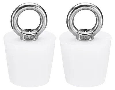 Silikon-Konusstopfen 24-31 mm, weiß, 2 Stück