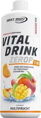 Produktbild von Best Body Nutrition - Vital Drink Zerop - 1000 ml Flasche, 1 x 1000 ml Flasche, Geschmack: Multifrucht
