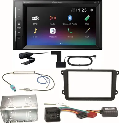 Produktbild von Pioneer DMH-A240DAB DAB+ Bluetooth Einbauset für Golf 5 6 Passat 3C CC B7 Touran