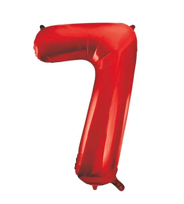 Immagine prodotto di Palloncino in cellophane numero 7 rosso