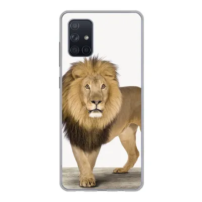 Produktbild von MuchoWow® Handyhülle Schutzhülle Hülle für Samsung Galaxy A51 Jungen - Löwe - Tiere - Kinder - Mädchen Silikon Softcase Handy Hülle - Schutzabdeckung