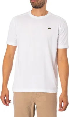 Produktbild von Lacoste Sport-T-Shirt mit aufgesticktem Logo, Weiß L