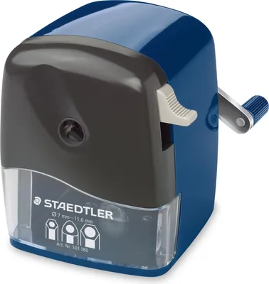 Produktbild von Spitzmaschine mit Kurbel Kunststoff blau Packung mit 6 Stück