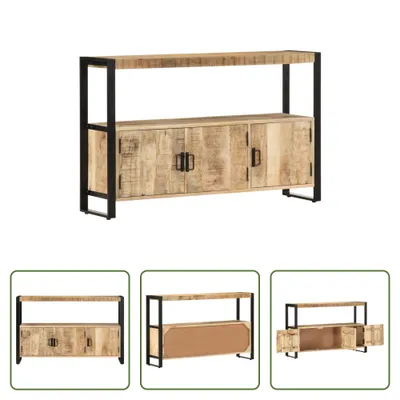 Produktbild von The Living Store Beistellschrank 120 x 30 x 75 cm Massivholz Mango