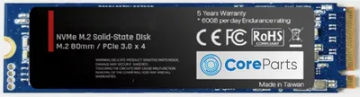 Image de CoreParts CPSSD-M.2NVMEHE-2TB Disque dur interne Solid State M.2 2000 Go PCI Express 3.0 3D NAND NVMe (CPSSD-M.2NVMEHE-2TB)