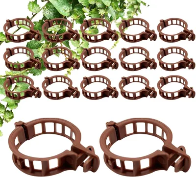 Produktbild von Pflanzenstütz-Clips – Allwetter-Befestigungsausrüstung, Outdoor-Pflanzen-Befestigungsclip – für Trauben, Gurken, Orchideen, Erdbeeren, Tomaten,, Balkon, Hof