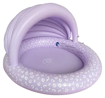 Image de Swim Essentials Piscine 100 cm Lila Leopard Auvent 100 x 20 cm