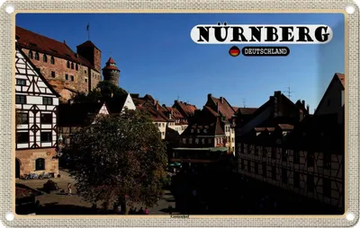 Produktbild von vianmo Blechschild 12x18 cm Nürnberg Gostenhof Altstadt Bildmotiv Reisemotiv Abenteuer Reisen