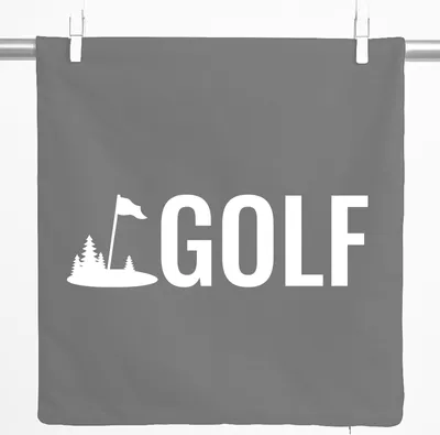 Produktbild von Huuraa Kissenbezug Golf Schriftzug 40x40cm Steel Grey Baumwolle Dekokissenbezug Geschenkidee