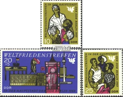 Produktbild von Briefmarken DDR 1969 Mi 1478-1480 (kompl.Ausgabe) postfrisch Weltfriedenstreffen