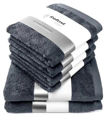 Produktbild von Premium Handtücher-Set 100% Baumwolle - weich & saugstark - Anthrazit