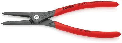 Produktbild von Knipex 49 11 A3, Sicherungsringzange, Chrom-Vanadium-Stahl, Kunststoff, Rot, 225 mm, 270 g