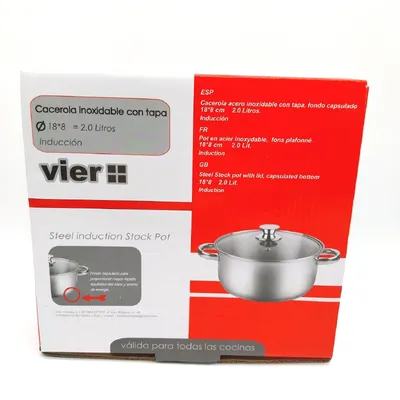 Produktbild von Vier CI18 Kochtopf inkl. Deckel, Edelstahl, 18 cm Durchmesser, Induktionsherd-geeignet