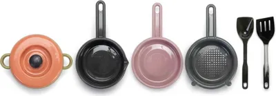 Produktbild von Dantoy BIOplastic Green Bean Kinder Topfset im Netz 7-teilig