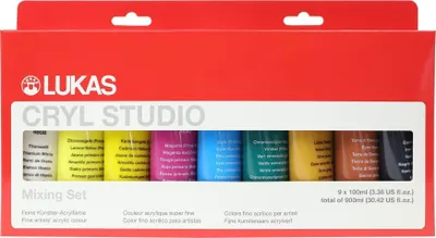 Obrázek produktu pro Lukas Cryl Studio Sada akrylových barev Mix 1 9 x 100 ml