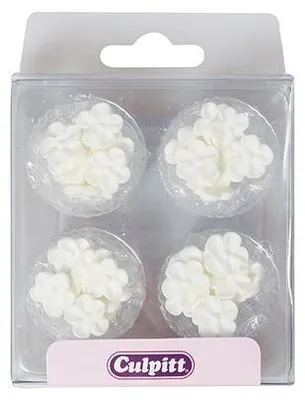 Produktbild von Cukrová dekorace - Bílé mini květy - 48ks