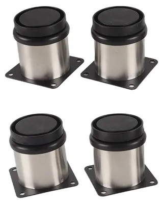 Möbelfüße Edelstahl 4er-Set, höhenverstellbar, 5 cm, rund