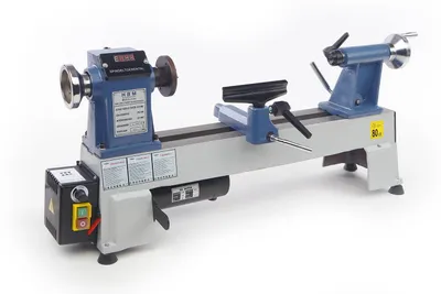 Imagen del producto de Torno para madera - Velocidad variable - 450 x 300 mm - Ideal para trabajos de carpintería y trabajos de precisión