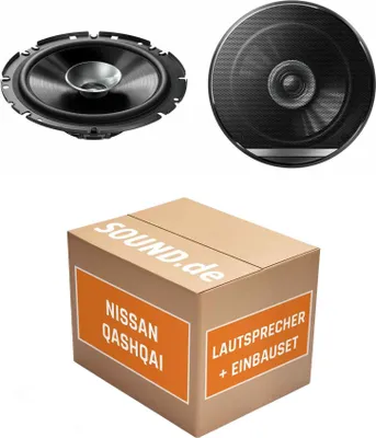 Produktbild von Lautsprecher Boxen Einbaupaket hinten Pioneer TS-G1710F passend für Nissan Qashqai J10 | 2x Tief-Mitteltöner mit integriertem Hochtöner 280W MAX