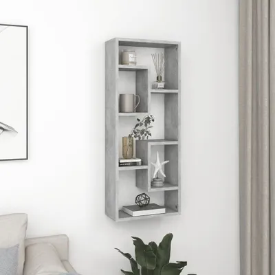 Imagen del producto de Estantería Living Store, color gris hormigón, 36x16x90 cm, fabricada en material de madera