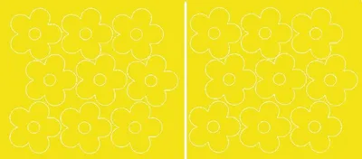 Immagine prodotto di Adesivi murali fiori, 18 pezzi, giallo brillante