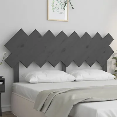 Produktbild von vidaXL Bett Kopfteil Grau 159,5x3x80,5 cm Massivholz Kiefer - Kopfteil - Kopfteile - Bettkopfteil - Holzkopfteil