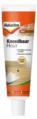Productafbeelding van Kneedbaar hout naturel 75 gram Alabastine