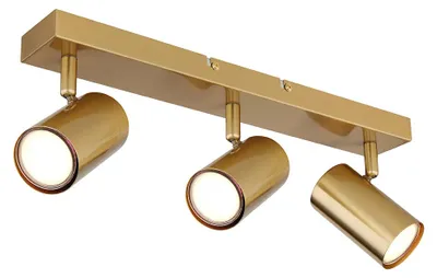 Produktbild von Deckenleuchte, Metall, Gold, 3 Flammig, schwelbar, L 41 cm