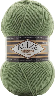 Produktbild von Alize Superlana Klasik 100g Strickgarn Strickwolle 25% Wolle, Farbwahl