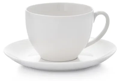 Produktbild von DUKA Tasse Kaffeetasse Porzellantasse Kaffeebecher - EVERYDAY DUKA CUP MIT UNTERTASSE 250ML WEISS