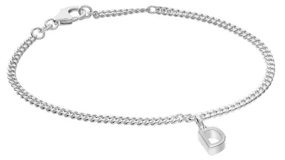 trendor 21590-D Mädchen-Armband mit Buchstabe D 925 Silber Rhodiniert 1