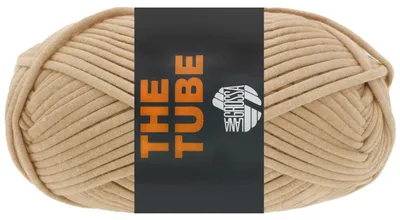 Produktbild von Lana Grossa THE TUBE 200 g weiches & gefülltes Schlauchgarn (Ø ca. 4-5 mm) ideal geeignet für Home-Accessoires und Taschen 114 m Farbe 017 - Beige